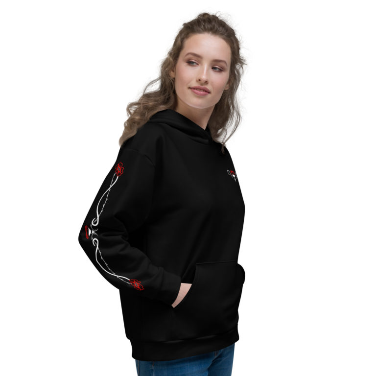 Flower skull Unisex Hoodie - Image 4