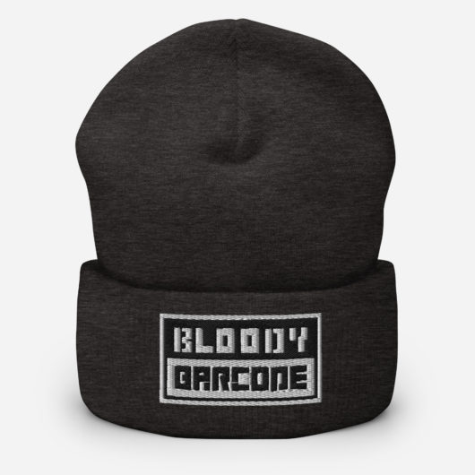 embroidered Bloody Barcode Beanie - Image 7