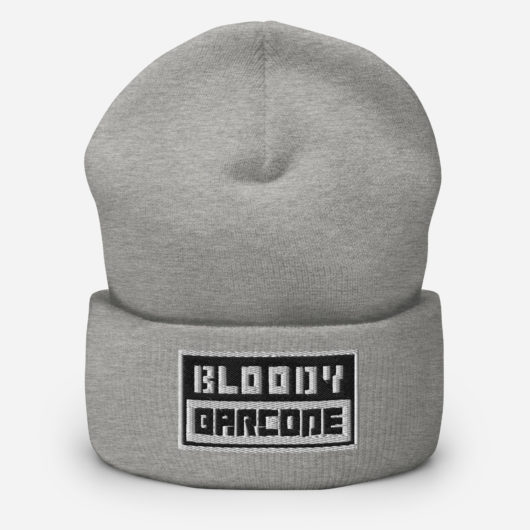 embroidered Bloody Barcode Beanie - Image 10