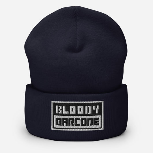 embroidered Bloody Barcode Beanie - Image 6