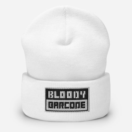 embroidered Bloody Barcode Beanie - Image 11